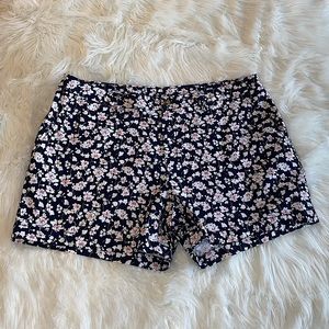 Faded Glory blue and pink floral size 18 summer shorts